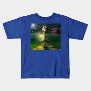 Standing in the rain Kids T-Shirt